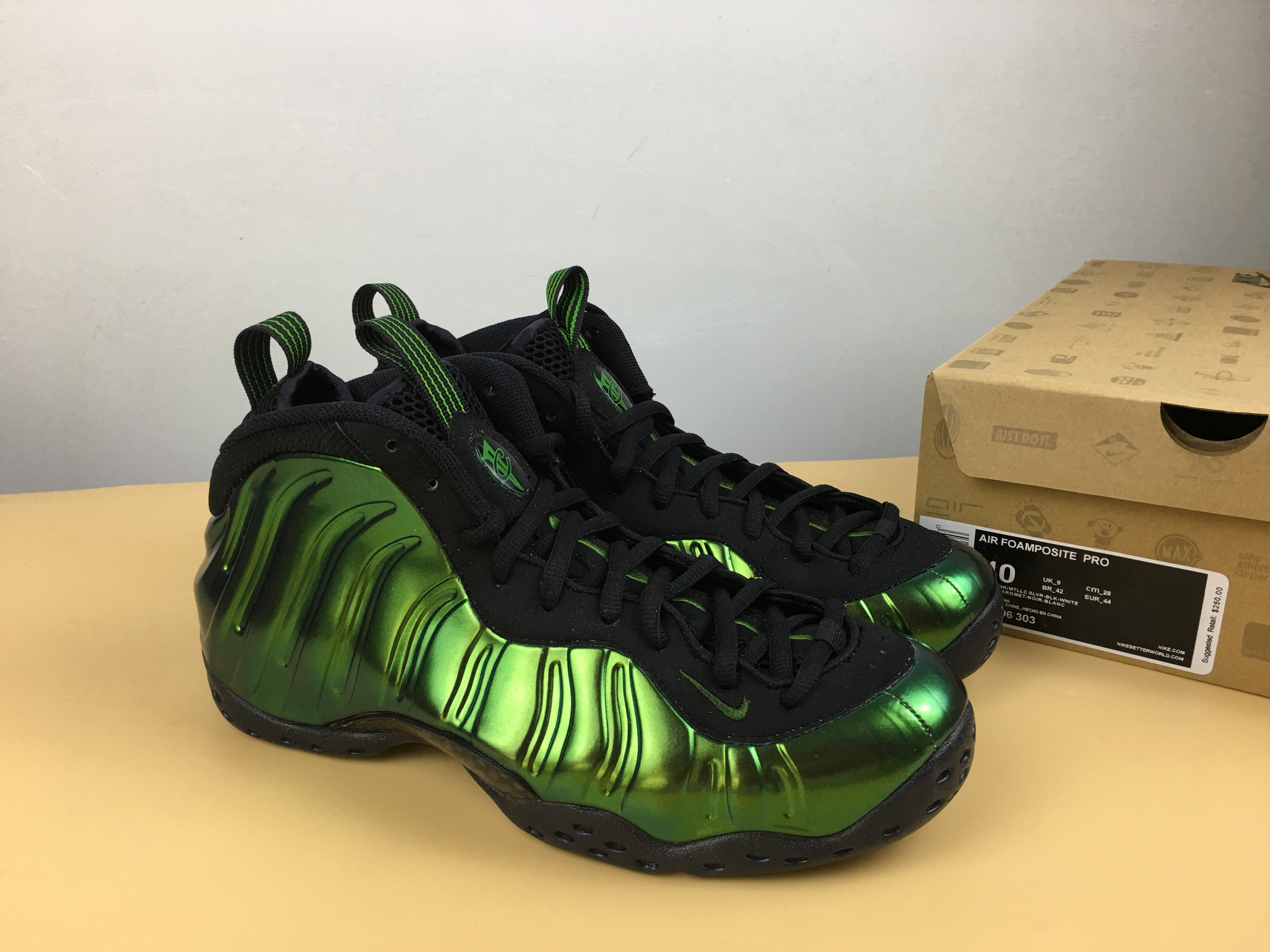 Nike Air Foamposite One Shine Green Black Shoes